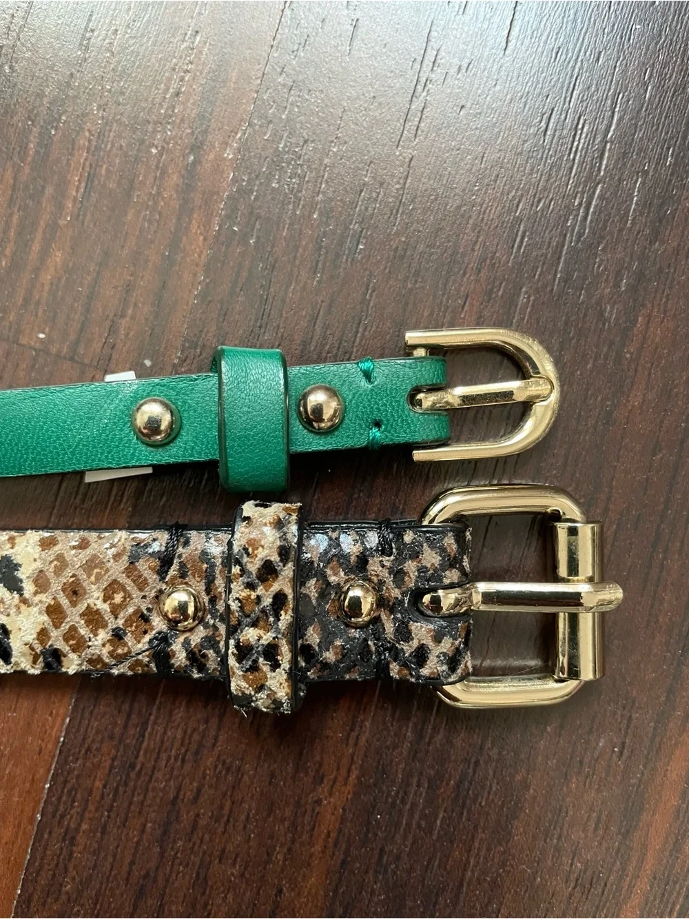 Ann Taylor Genuine Leather Belts w Gold Hardware | S